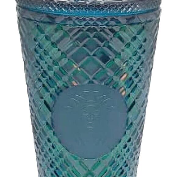 Starbucks New  2021 Holiday Tumbler Green Jeweled Grande with straw and lid 16oz - Picture 2 of 5